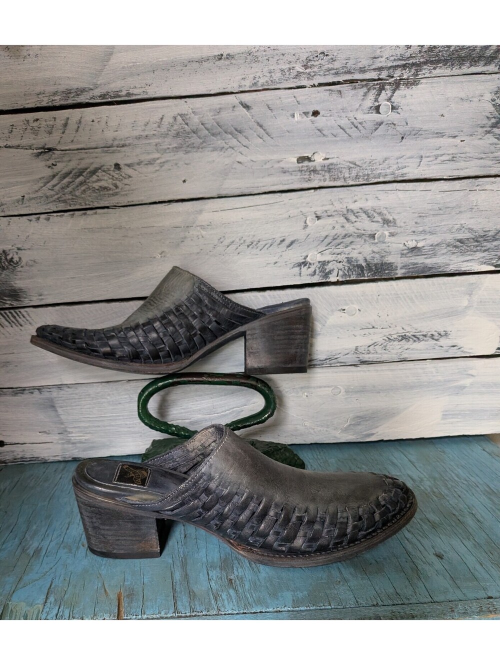 Freebird by Steven Leather mules pre owned 9